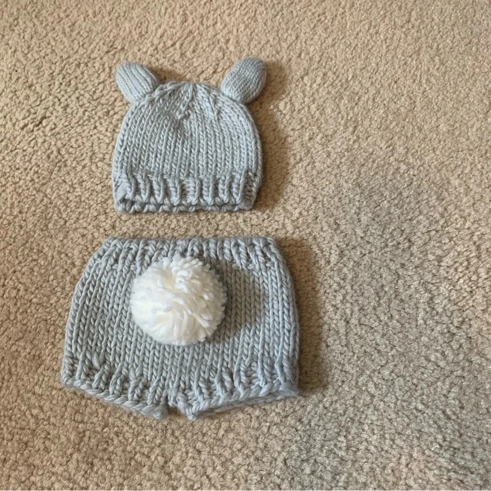 So Adorable 2 Piece Crochet Bunny Set 0-3 mths